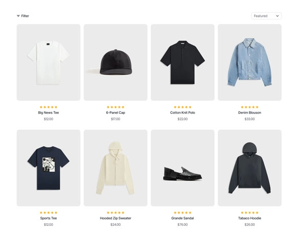 shop item
